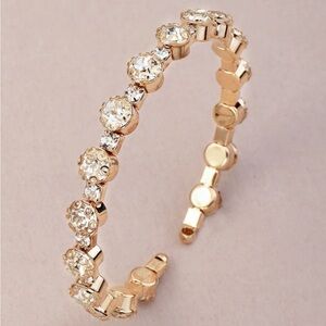 Radiant Gold Women's Bracelet with Crystal Accents